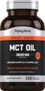 배관 락 MCT 오일 소프트젤 캡슐 | 3600mg | 150 알약 | Keto-Approved | Non-GMO, 글루텐 무료 보충