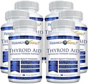 연구 Verified® Thyroid Aid - Iodine, 구리 및 아연이있는 최적의 Thyroid 기능 - 260 mcg 셀레늄 - 100 % 순수 - Vegan 친절 - 병 당 60 캡슐 - 6 병