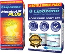 Lipozene 체중 감소 알약 두 배 팩 및 MetaboUp Plus Thermogenic 보충 - 식욕 억제제
