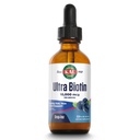 KAL Ultra Biotin 10000mcg DropIns, 액체 Biotin 드롭, 머리 성장 보충교재, 높은 힘 비타민 B7, 건강한 머리, 피부, 못 및 에너지 지원, 자연적인 혼합 베리 풍미, 대강 59 봉사, 2oz