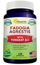 aSquared 영양 Fadogia Agrestis 1000mg & Tongkat Ali 400mg - 120 캡슐 - Fadogia Agrestis 추출물 보충교재와 분말 복잡한 알약