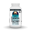 Source Naturals Essential Enzymes 500mg, Bio-Aligned Multiple Enzyme Supplement Herbal Defense for Digestion, Gas, Constipation & Bloating Relief - 소화 보조 보조 * - 360 캡슐, 360 서빙