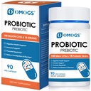OMOGS Probiotics 120 억 CFUs 18 Strains, 3 Prebiotics & Digestive Enzymes, Digestive, Gut Health, Immune, Occasional Constipation 지원, Diarrhea & Gas - 여성 및 남성, 60 캡슐