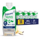 식물 기반 Vegan Protein Vanilla Nutrition Shake I Gluten-Free I Dairy-Free I Soy-Free Bottled Liquid Shake I 12 팩