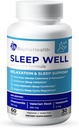 Sleep Well | 마그네슘 글리세린, 발레란 뿌리, 차모마일과의 자연 수면 보조 | 60 캡슐 - 30 수면의 밤