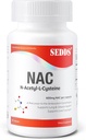 보충제, N-Acetyl Cysteine (NAC) 600mg, 60 Veg 캡슐 - 비 GMO, 글루텐 무료