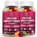 크레아틴 Monohydrate Gummies - 남자 & 여자를 위한 5g, 근육 이익, 근육 힘, 에너지 부스트 및 근육 건축업자, 설탕 자유로운, 채식주의자를 위한 160 조사 및 크레아틴 Chewable 보충교재