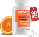 Liposomal 비타민 C - 1000MG VIT C & 100MG 강화 된 웰빙을위한 슈퍼 바이오 플라보노이드 복합체 | 성인을위한 천연 원료로 산화 보충 | 고급 지원 | Non-GMO (180 캡슐)