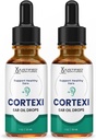 Justified Laboratories (2 팩) Cortexi Ear Drops Cortexi 건강한 Eardrum Oil Support Essential Oils 2 병의 건강한 귀 프리미엄 혼합