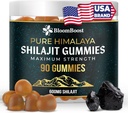 Shilajit Gummies - Sugar-Free Himalayan 유기농 보충 | 600mg Shilajit, 에너지 및 웰빙을위한 90 Gummies