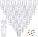 100Pcs 플라스틱 빈 처방전 작은 유리병, 13 Dram 알약 병, 팝 탑 캡 약 용기와 방수 완벽한 합동 알약 병, 공예, 사탕, 보충제 및 더 많은