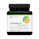 Youtheory Immune+ Daily Wellness - 비타민 C, 비타민 D3 및 아연을 가진 채식 면역 지원 보충교재 * - 터키 꼬리, Cordyceps & Reishi - 60 채식 모자를 가진 버섯 보충교재