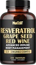 Red Wine Extract, Immune & Body Management Complex - Echinacea, Garlic Bulb, Berberine HCI, Milk Thistle & More - 200 캡슐 100 개