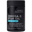 스포츠 연구 Omega-3 물고기 기름, 세 배 힘, 180 Softgels