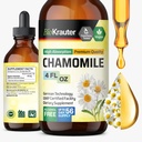 BIO KRAUTER Chamomile Tincture - Chamomile Extract - Relaxation 및 Calmness 지원을위한 보충 - 알코올 및 설탕 무료 - Vegan Drops 4 Fl.Oz.