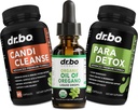 Oregano 기름 유기 액체 하락 & 세척 캡슐 - Oregano 하락의 유기 기름 Tincture 추출물, Candi Cleanse Detox - Caprylic 산, Wormwood 검정 호두 & Cloves 캡슐