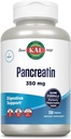 KAL Pancreatin 350mg, 여성과 남성을위한 소화 효소, 소화 건강 지원을위한 Pancreatic 효소, 글루텐 무료, 비 GMO, Rapid Disintegration, 60 일 보증, 250 서빙, 250 정제