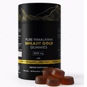 Pure Himalayan Shilajit Gummies Gold Grade | Ashwagandha & Fulvic Acid | 슈즈프리 에너지, 체력 및 남성용 면역 지원 | 85+ Trace Mineral | 비 GMO & 100% Natural | 60 Count