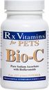 Rx Vitamins Bio-C - 개와 고양이를위한 비타민 C - 알레르기 완화를위한 레몬 Bioflavonoids - 면역 지원 보충교재 - 건강한 외투와 피부를 촉진 - 공동 보충 - 4 oz