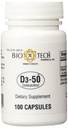 BioTech Pharmacal - D3-50 (50,000 IU) - 100개의 모자 (FFP)