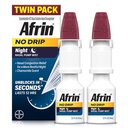 AFRIN No Drip Night Nasal Mist Twin Pack, Non-Drowsy, Chamomile Scent, 성인 및 어린이 6 및 Older, .5 fl oz (패키지 2)와 휴식 수면을위한 빠른 인용 헌신