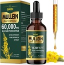 Lungs, Mullein Leaf Tincture Support Lung Cleanse, Lung Detox 및 Respiratory Health, Vegan, 2 fl oz에 대한 천연 보충 액체 추출물