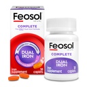 Feosol 완전한 철 보충교재 모자, 높은 흡수를 위한 Bifera 철, Heme 및 Non-Heme 이중 활동은 부작용, 1 일 당, 에너지와 면역 체계 지원을 위해, 미국, 30 조사에서 만드는