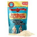 BodyBoost 전체 Colostrum, 100 % Bovine Colostrum 분말, Immunoglobulin 및 Lactoferrin, Gut 건강을위한 잔디 Fed Colostrum, 16 온스