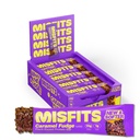 Misfits Vegan Protein Bar, Caramel Fudge - 업데이트 된 레시피 | 공장 기반, 낮은 설탕 및 Carb, 높은 섬유 스낵 | 15 팩