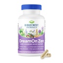 Ridgecrest 초본 DreamOn Zen, 수면 지원 보충교재, Melatonin 무료, 마그네슘, 5-HTP, 라벤더, Chamomile, Valerian, 성인과 아이들을위한 레몬 발름 12 + (60 모자, 30 봉사)