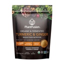 PlantFusion Turmeric 및 Ginger 음료 혼합 - Curcuminoids와 함께 전체 식품 영양, 초본 보충 분말 - USDA 인증 유기, 비 GMO, Vegan, 글루텐 - 무료, 4.76 oz 30 서빙