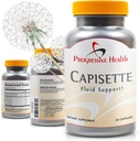 Capisette 물 보유 지원 - Swollen 발, 발목 및 다리 감소 - Edema에서 Swelling & 유동성 보유 감소. 포함: 칼륨, Dandelion 뿌리, & 더 다이어트 보충 (60 캡슐)