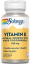 Solaray 비타민 E d 알파 Tocopherol 268mg (400 IU) | 심장 & 피부 건강, 산화 방지제 활동 지원 (50 조사)