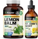 BIO KRAUTER 레몬 발름 250 캡슐 & St. John 's Wort Tincture 4 Fl. Oz.