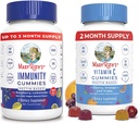 MaryRuth Organics Elderberry Gummies for Immune Support (Sugar Free) & Vegan Vitamin C Gummies Bundle | 지원 면역 기능 | 성인 및 어린이를위한 전반적인 건강을 지원하기위한 공식