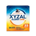 Xyzal 24 시간 알레르기 완화 약, 본래 처방전 힘 Antihistamine, Levocetirizine Dihydrochloride 정제, 5 mg, 35 조사