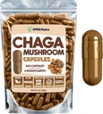 XPRS Nutra Chaga 버섯 캡슐 - 프리미엄 USDA Chaga 버섯 캡슐 캡슐 캡슐 캡슐 캡슐 캡슐화 된 Chaga 버섯 파우더 - Chaga Tea 및 음료를위한 Vegan Friendly Superfood - 360 카운트