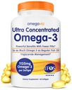 OmegaVia 매우 집중된 Omega 3 물고기 기름 Burpless, 60 Softgels의 세 배 힘 Omega 3 물고기 기름 보충교재, 1135 mg 순수한 Omega3, 물고기 Burps 없음, 높은 EPA DHA DPA, IFOS 5 별