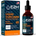 E2H Liquid Turmeric Curcumin for Better Absortion - Natural Joint Support - 검은 후추 씨앗과 심황 뿌리 추출물 - 건강 - Vegan - Non-GMO - 2 Fl Oz
