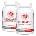 은 페르 브랜드 일반 소화 보충 - 2 병 = 60 캡슐 = 60 일 공급 - Mucosave FG (Prickly Pear Polysaccharides & Olive Leaf Polyphenols) & SunFiber