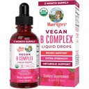 MaryRuth Organics Vitamin B Complex | B Vitamin Complex | Biotin | 비타민 B12 | Niacin | Folate | 대사 지원 보충교재 | Vegan | USDA Organic | Non-GMO | 글루텐 무료 | 2개월 공급