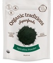 유기 전통 유기 Spirulina 분말 Vegan 비 GMO Superfood, 5.3oz (150g) 부대, 부대 당 50의 서빙