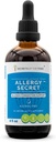Allergy 비밀 알코올 무료 추출물, 아연, Glycerite 로즈마리, Mullein 잎, Marshmallow, Sting Nettle, Eyebright. 알레르기 / 소화 지원 (4 FL OZ)