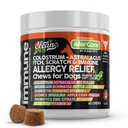 개 알레르기 완화 가슴 | 개를위한 가려운 피부 완화 | Colostrum Astralagus Omega 3 Bee Pollen Bromelain Echinacea Nettle Leaf Quercetin Licorice Root Spirulina ACV Immune - 1 팩