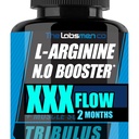 L Arginine Nitric 산화물은 남자를 위해 보충합니다 - 행복한 아내, 행복한 밤 도움 증가 혈액 교류 순환, 근육 펌프 전 운동, 남성 내구시간 w/Tribulus - 2개의 Mons