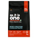 AS-IT-IS Nutrition Whey Protein Concentrate 80 % - 1kg / 35.2 Oz Cross-flow Microfiltered | 불확실한 | 순도 테스트 | 비 글모 및 글루텐없는 보존