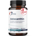 건강 Astaxanthin을 위한 디자인 - Microalgae (Haematococcus Pluvialis)는 Carotenoid 산화 방지제 보충교재 - 심장 혈관, GI, 피부 + 눈 건강 (60 Softgels)를 위한 지원