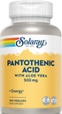 Solaray Pantothenic 산 500mg -100 모자