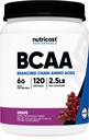 Nutricost BCAA 분말 (Grape, 120 서빙) - 글루텐 무료, 비 GMO, 채식, Optimal 2 : 1 비율