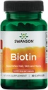Swanson Biotin B7 비타민 5000 mcg 30 캡슐